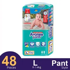Avonee Pants System Baby Daiper (L Size) (9-14KG) (48PCS) - Rokomari